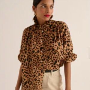 Balzac Paris Leopard Print Blouse Size 40